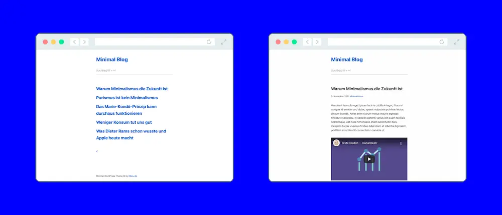 M1 Minimal WordPress Theme